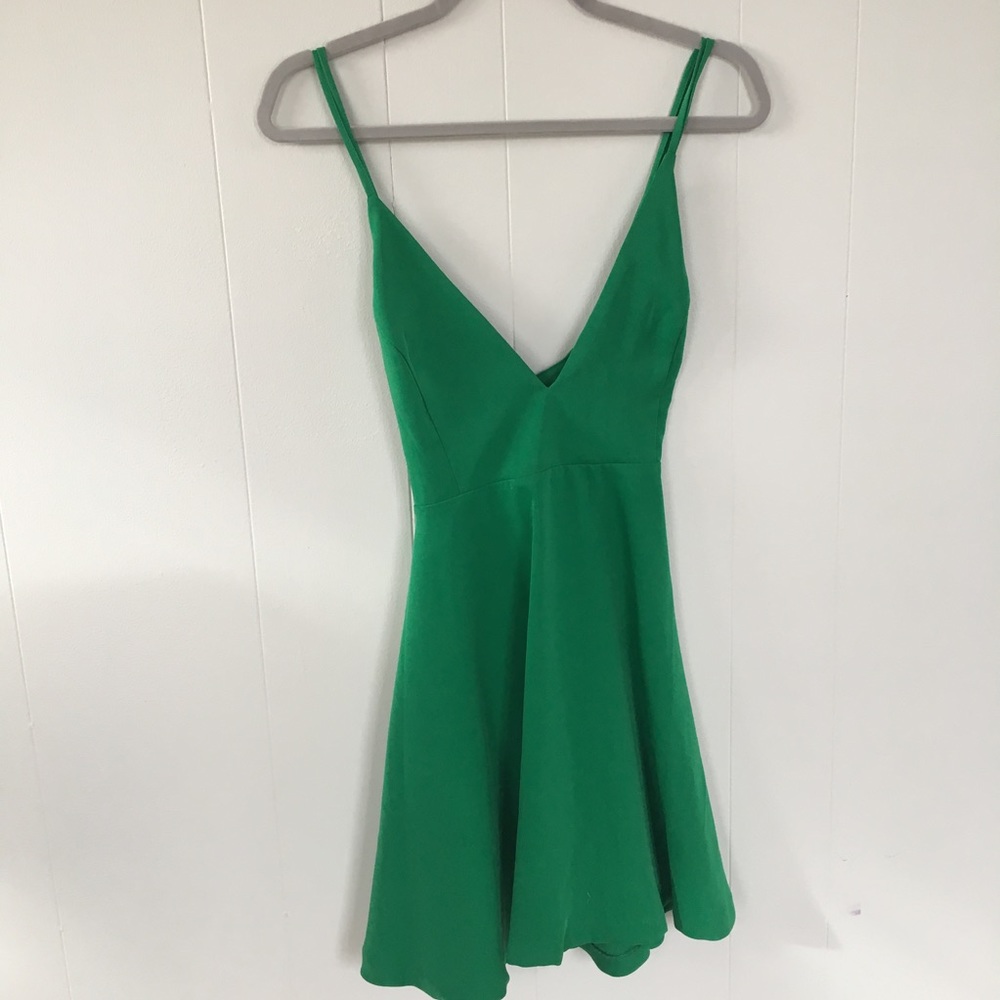 Green mini dress